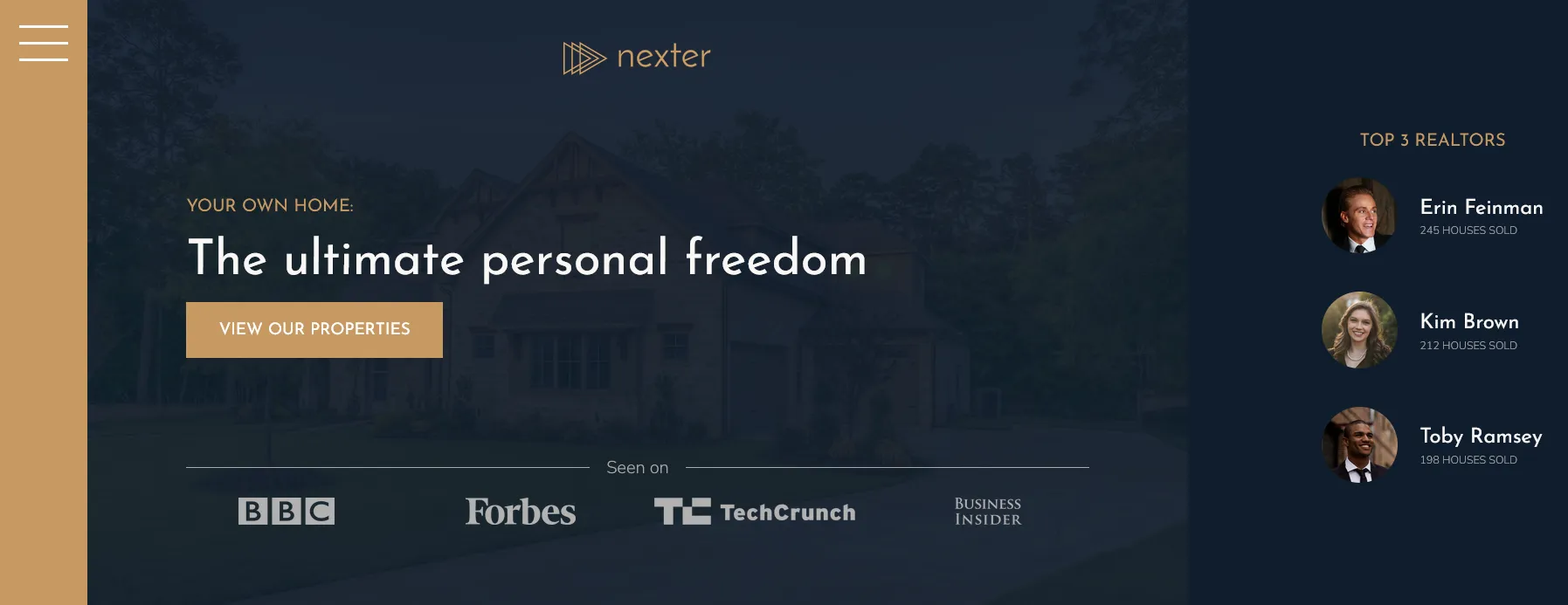 Nexter: Real Estate Website